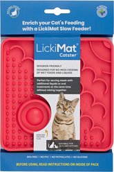 LickiMat Catster Non-Skid Thermoplastic Rubber Cat Bowl, Pink, Standard