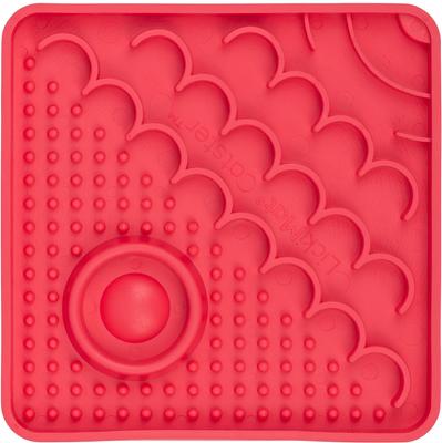 Show full view: LickiMat Catster Non-Skid Thermoplastic Rubber Cat Bowl, Pink, Standard slide 2 of 5