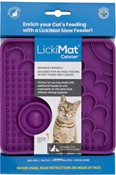 LickiMat Catster Non-Skid Thermoplastic Rubber Cat Bowl, Purple, Standard