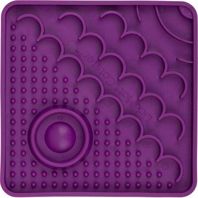 Show full view: LickiMat Catster Non-Skid Thermoplastic Rubber Cat Bowl, Purple, Standard slide 2 of 5