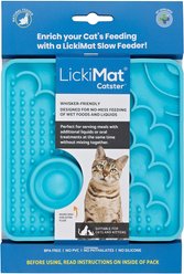 LickiMat Catster Non-Skid Thermoplastic Rubber Cat Bowl, Turquoise, Standard