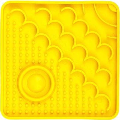 Show full view: LickiMat Catster Non-Skid Thermoplastic Rubber Cat Bowl, Yellow, Standard slide 2 of 5