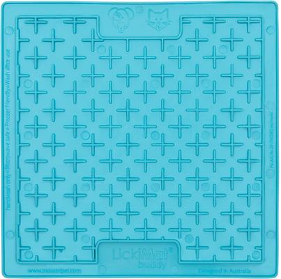 Show full view: LickiMat Classic Buddy Non-Skid Thermoplastic Rubber Cat Bowl, Turquoise, Standard slide 2 of 6