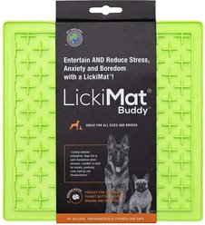 LickiMat Classic Buddy Slow Feeder Dog Lick Mat, Green