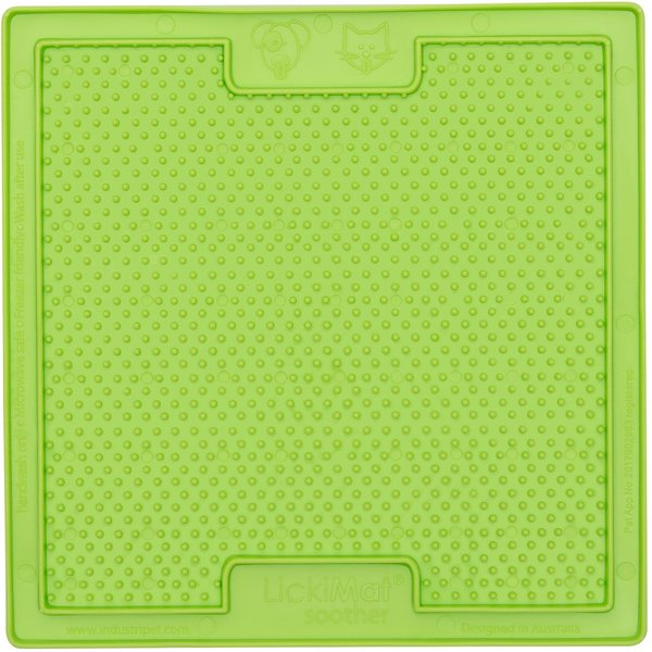 LickiMat Classic Soother Slow Feeder Dog Lick Mat, Green
