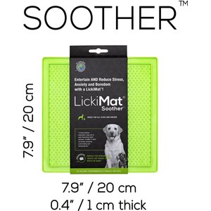 LickiMat Classic Soother Slow Feeder Dog Lick Mat, Green