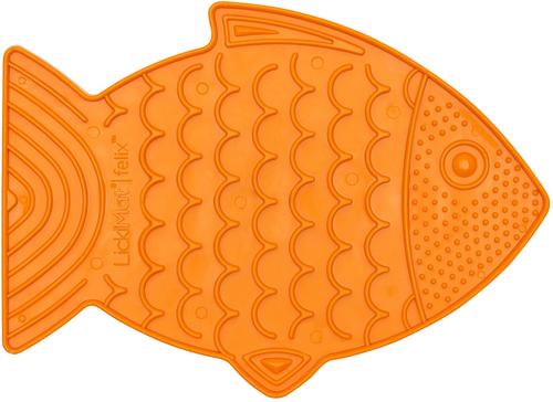 Show full view: LickiMat Felix Non-Skid Thermoplastic Rubber Cat Bowl, Orange, Standard slide 2 of 7