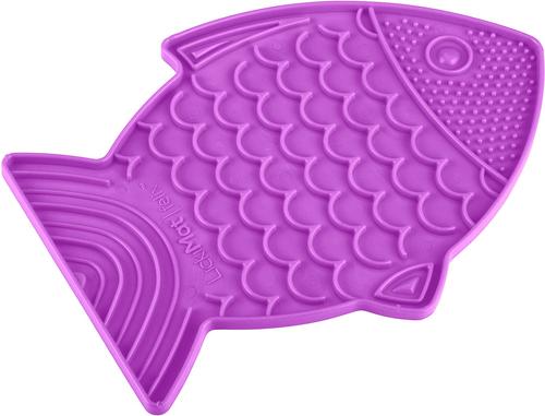 Show full view: LickiMat Felix Non-Skid Thermoplastic Rubber Cat Bowl, Purple, Standard slide 5 of 7