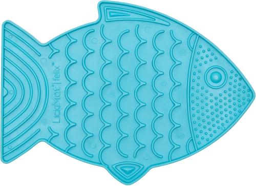 Show full view: LickiMat Felix Non-Skid Thermoplastic Rubber Cat Bowl, Turquoise, Standard slide 2 of 7