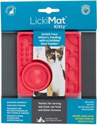 LickiMat Kitty Non-Skid Thermoplastic Rubber Cat Bowl, Pink, Standard