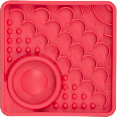 Show full view: LickiMat Kitty Non-Skid Thermoplastic Rubber Cat Bowl, Pink, Standard slide 2 of 5