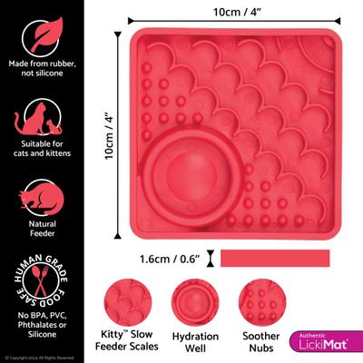 LickiMat Kitty Non-Skid Thermoplastic Rubber Cat Bowl