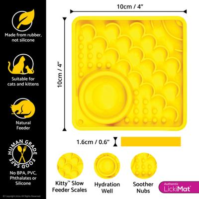 LickiMat Kitty Non-Skid Thermoplastic Rubber Cat Bowl