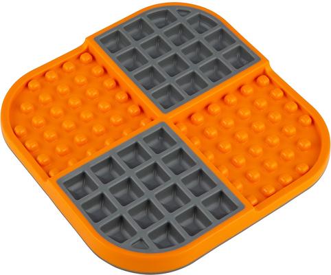 Show full view: LickiMat Slomo Non-Skid Thermoplastic Rubber Cat Bowl, Orange, Standard slide 6 of 6