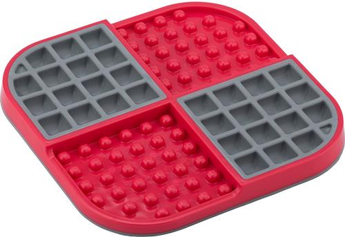 Show full view: LickiMat Slomo Non-Skid Thermoplastic Rubber Cat Bowl, Red, Standard slide 5 of 5