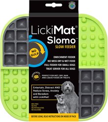 LickiMat Slomo Non-Skid Thermoplastic Rubber Dog Bowl, Green, Standard