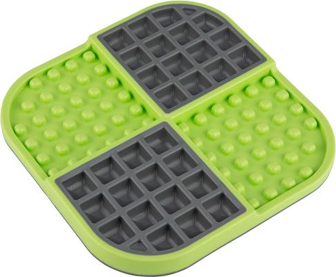 Show full view: LickiMat Slomo Non-Skid Thermoplastic Rubber Dog Bowl, Green, Standard slide 6 of 7