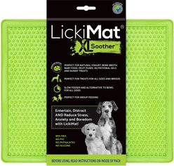 LickiMat Soother Non-Skid Thermoplastic Rubber Dog Bowl, Green, X-Large