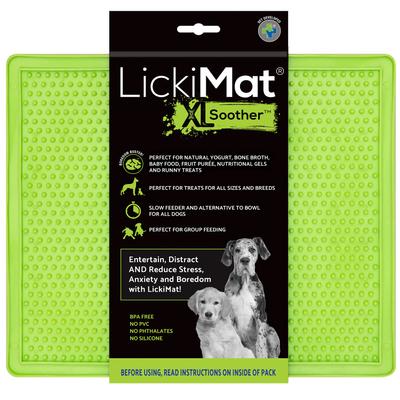 Show full view: LickiMat Soother Non-Skid Thermoplastic Rubber Dog Bowl, Green, X-Large slide 1 of 4