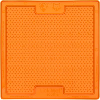 Show full view: LickiMat Soother Non-Skid Thermoplastic Rubber Dog Bowl, Orange slide 2 of 6