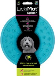 LickiMat Splash Non-Skid Thermoplastic Rubber Dog Bowl, Turquoise