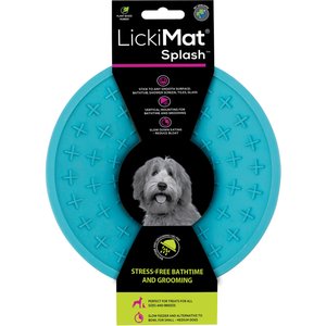 LickiMat Splash Non-Skid Thermoplastic Rubber Dog Bowl, Turquoise