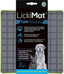 LickiMat Tuff Playdate Non-Skid Thermoplastic Rubber Dog Bowl, Green
