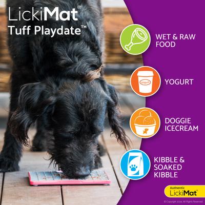 Show full view: LickiMat Tuff Playdate Non-Skid Thermoplastic Rubber Dog Bowl, Green slide 4 of 8