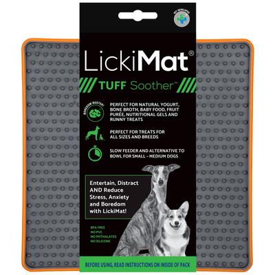 Show full view: LickiMat Tuff Soother Non-Skid Thermoplastic Rubber Dog Bowl, Orange slide 1 of 7