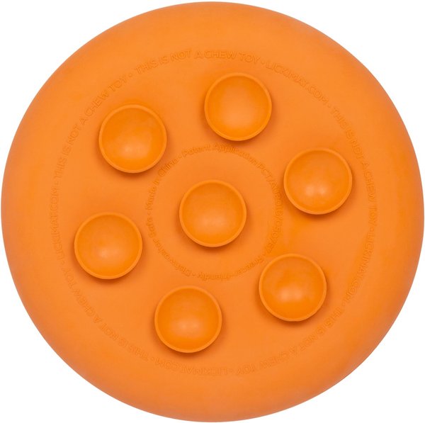 LickiMat UFO Slow Feeder Dog Bowl, Orange, Standard
