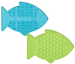 LickiMat Variety Pack Slow Feeder Cat Lick Mat, Green & Turquoise, 2 count slide 2 of 5