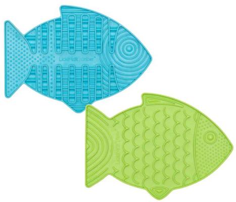 Show full view: LickiMat Variety Pack Slow Feeder Cat Lick Mat, Green & Turquoise, 2 count slide 2 of 8