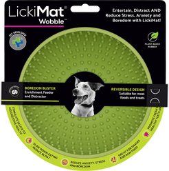 LickiMat Wobble BPA-Free Rubber Dog Bowl, Green, Standard