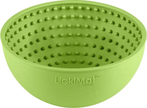 Show full view: LickiMat Wobble BPA-Free Rubber Dog Bowl, Green, Standard slide 2 of 10