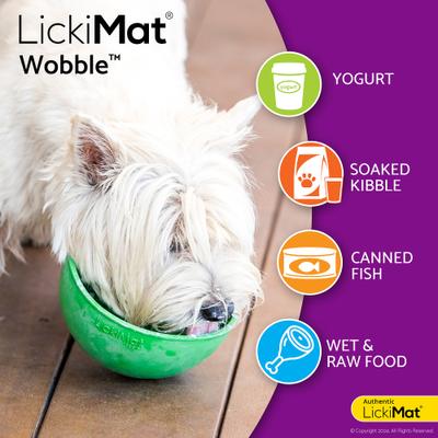 Show full view: LickiMat Wobble BPA-Free Rubber Dog Bowl, Orange, Standard slide 4 of 10