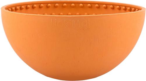 Show full view: LickiMat Wobble BPA-Free Rubber Dog Bowl, Orange, Standard slide 7 of 10