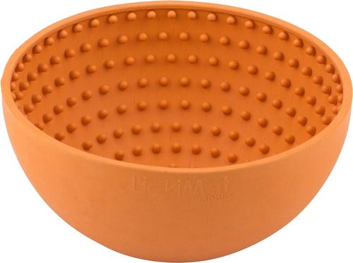 Show full view: LickiMat Wobble BPA-Free Rubber Dog Bowl, Orange, Standard slide 2 of 10