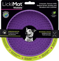 LickiMat Wobble BPA-Free Rubber Dog Bowl, Purple, Standard