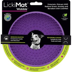LickiMat Wobble BPA-Free Rubber Dog Bowl, Purple, Standard