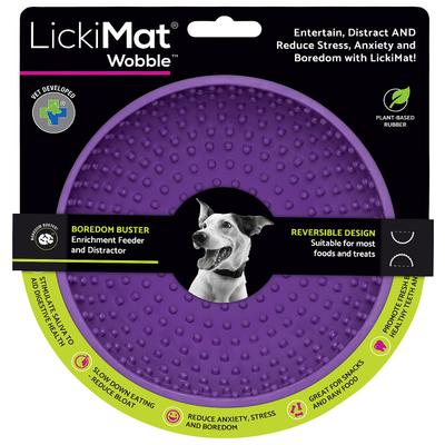 Show full view: LickiMat Wobble BPA-Free Rubber Dog Bowl, Purple, Standard slide 1 of 11