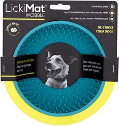 LickiMat Wobble Slow Feeder Dog Bowl, Turquoise