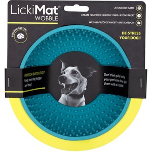 LickiMat Wobble Slow Feeder Dog Bowl, Turquoise