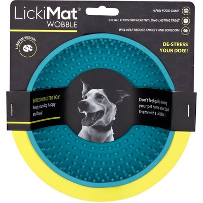 LickiMat LickiMat Wobble Slow Feeder Dog Bowl, Turquoise