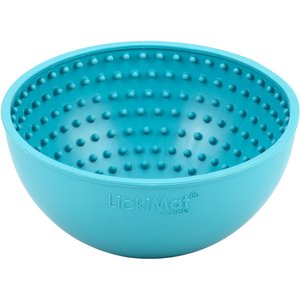 LickiMat Wobble Slow Feeder Dog Bowl, Turquoise