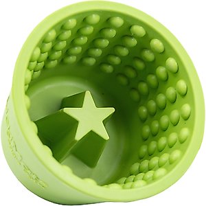 LickiMat Yoggie Pot BPA-Free Rubber Dog Bowl, Green, Standard