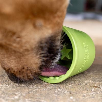 Show full view: LickiMat Yoggie Pot BPA-Free Rubber Dog Bowl, Green, Standard slide 9 of 11