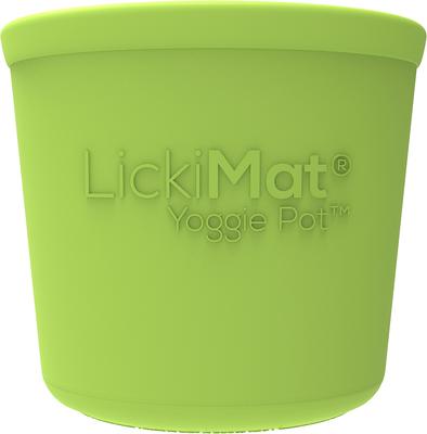 Show full view: LickiMat Yoggie Pot BPA-Free Rubber Dog Bowl, Green, Standard slide 7 of 11