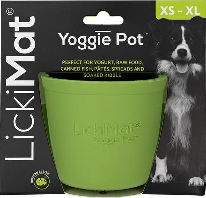 Show full view: LickiMat Yoggie Pot BPA-Free Rubber Dog Bowl, Green, Standard slide 2 of 11