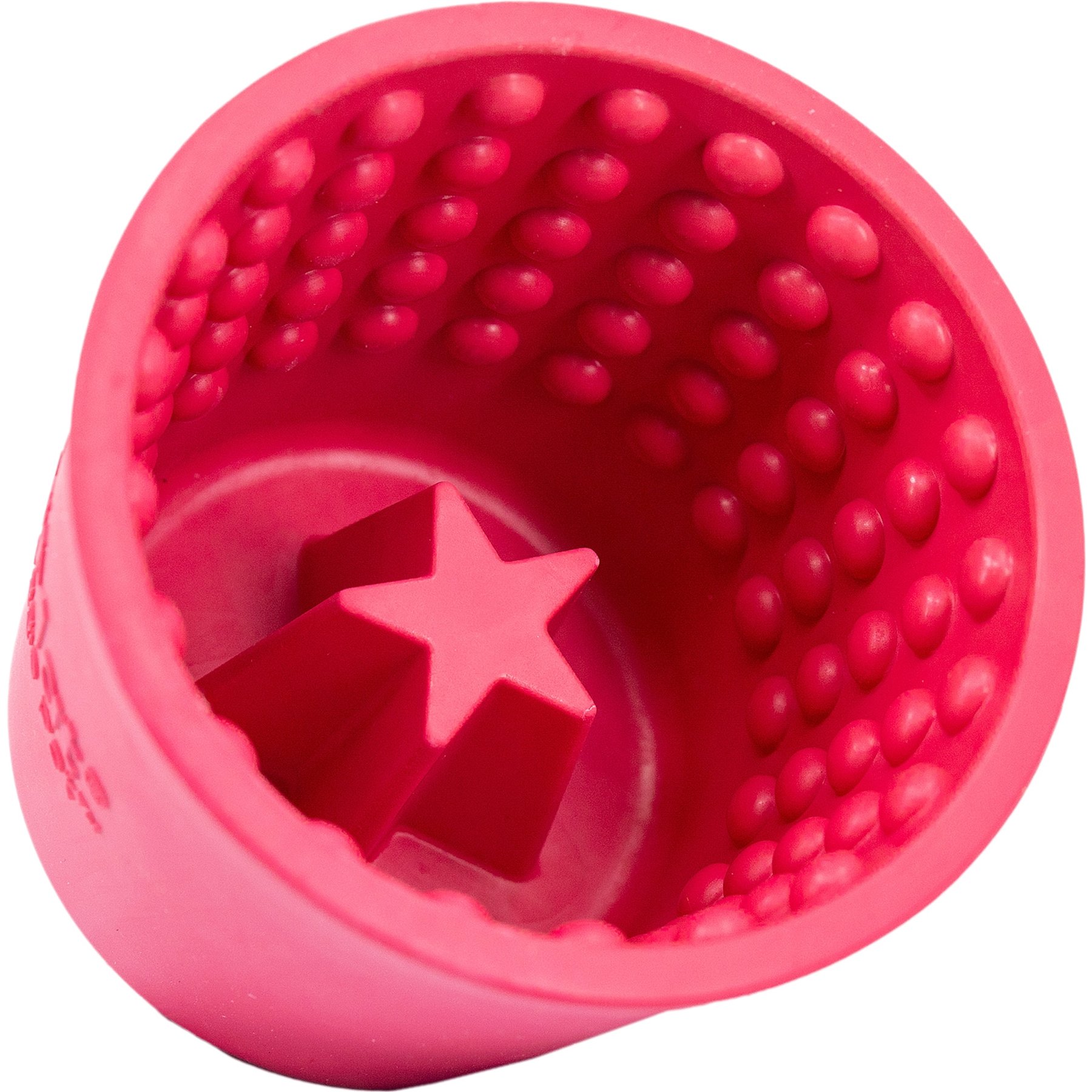 LickiMat Yoggie Pot BPA-Free Rubber Dog Bowl, Pink, Standard