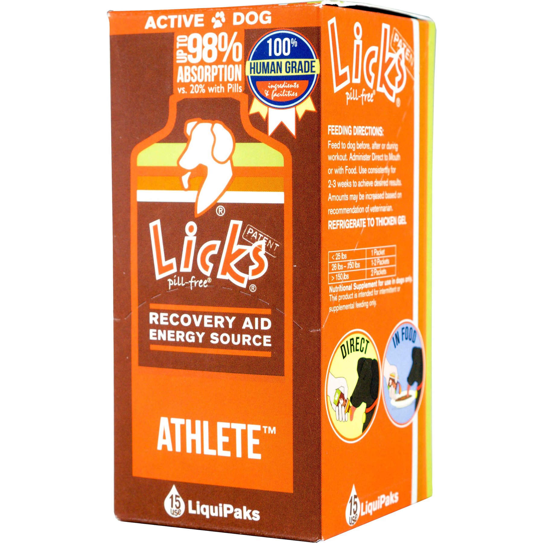Licks Pill-Free ATHLETE Muscle Recovery & Endurance Support Dog Supplement, 15 count